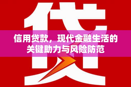 城子河信用贷款，现代金融生活的关键助力与风险防范