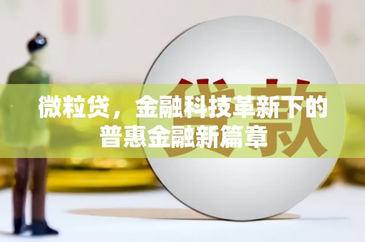 城子河微粒贷，金融科技革新下的普惠金融新篇章
